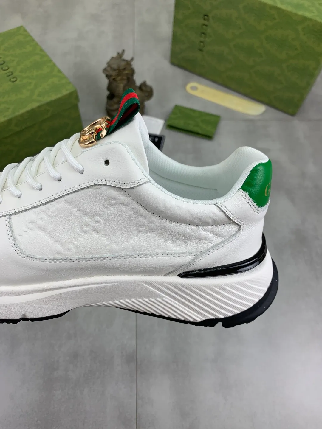 Men's men's shoes 💰P460💰[New model] (GUCCI) official website's latest 🎁🎁casual and fashionable men's shoes👟, hot style 💥 style is simple and elegant, exclusive for trendy men. Unique official website's latest brand double G element Elements 👑 Original Gucci decoration, fashionable and generous, fabric original calfskin ✅ fully imported first-layer pigskin lining, official website designated wear-resistant, lightweight original rubber casual outsole, classic model taken in real life 🎬38-44 (45 customized) 2️⃣ colors available